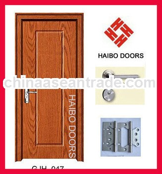 New design Interior wooden MDF PVC laminated door, can be bedroom door, bathroom door (HB-047)