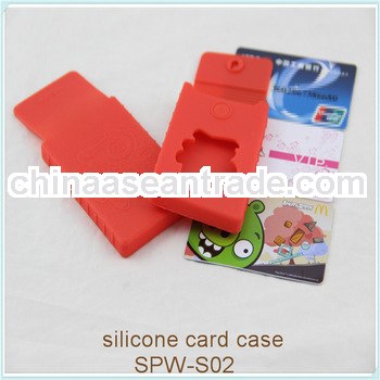 Newest promotional gifts silicone rubber card holder