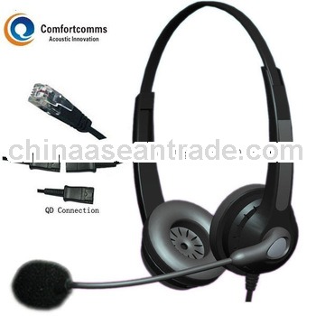 Noise-cancelling call center headset with rj9 plug HSM-902NPQDRJ