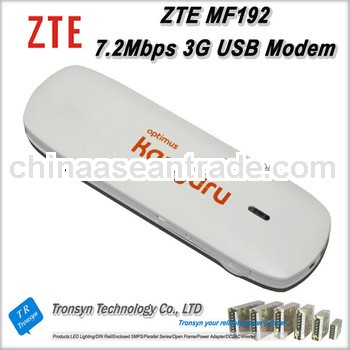 Original Unlock 7.2Mbps ZTE 3G HSDPA USB Dongle MF192 3G USB Modem