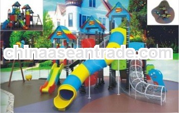 Outdoor children playground tube spiral slides (KYQ-9038-1)