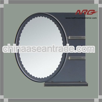 Oval Shaped Silver Mirror with Frame