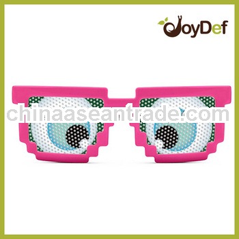 Own brand logo pixel pinhole glasses with stickers