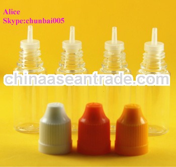 PET dropper bottles eliquid bottles 5ml needlel with colored childproof bottles for eliquid with lon