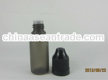 PE dropper bottles thin tip black with childproof cap
