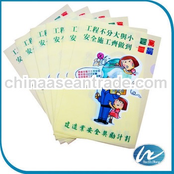 PP L folders, Eco-friendly, Customized Logo Printing is Accepted