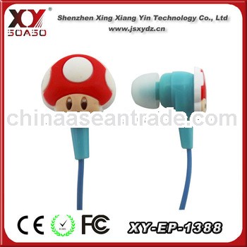 PVC Silicone promotion earphones for gifts with custom logo 2013