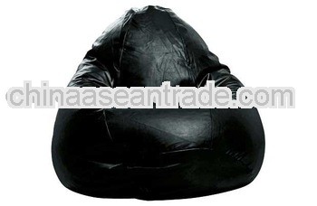 Pear Shaped Leather Effect Beanbag in black