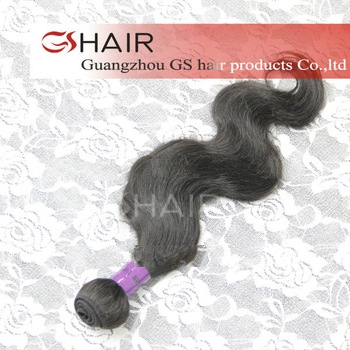 Perfect lady GS HAIR dyeable body wave tangle free virgin brazilian hair 3 bundles