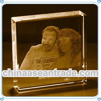 Personality Crystal 3D Laser Photo For Custom Souvenir