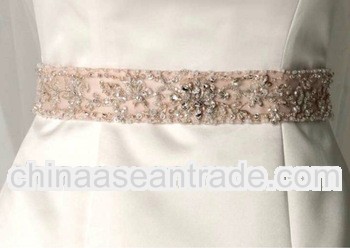 Pink Diamond Swarovsk Crystal Belts and Sashes with Shiny Beadwork Embellishment