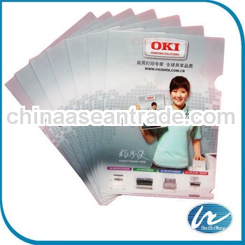 Plastic L folder, Eco-friendly Materials, Customized Designs and Logo Printings Accepted