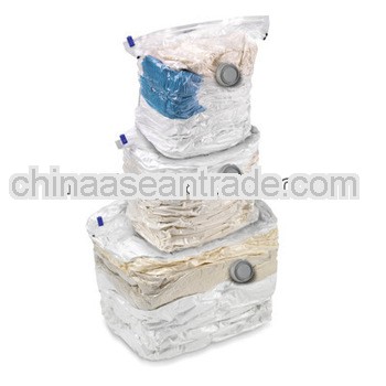 Plastic Transparent Cube Storage Bag Space Saving for Clothing and Bedding