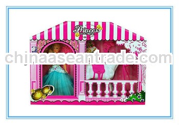 Princess Doll with Plastic Horse Toys