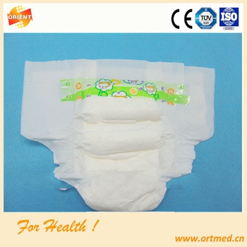 Printed ultra thin and super dry surface baby diaper