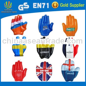 Professional cheap customized pvc inflatable palm inflatable hand