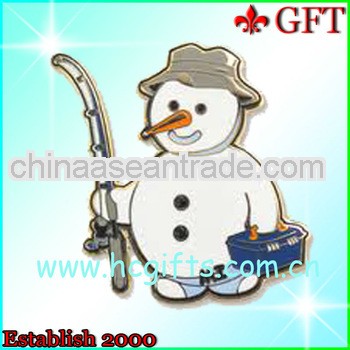 Promotional gifts metal enamel magnetic lapel pin/christmas magnetic lapel pin