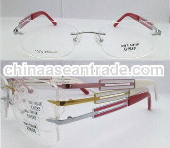 Pure Titanium rimless optical frames wholesale