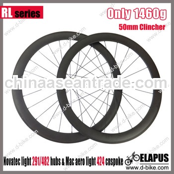 Reasonable price road bike 700c 50mm carbon clincher wheelset