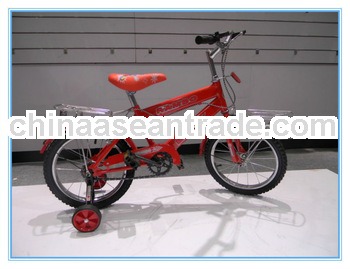 Red color with carrier four wheel kid bike BMX,child bike bicycle approved ISO9001:2000