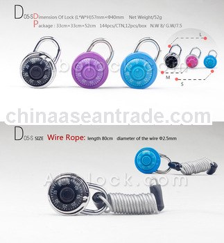 Round dial combination padlock,small size lock-D05S