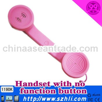 Rubber paint anti radiation pop phone handset for smart phone with 3.5mm DC plug on sale!
