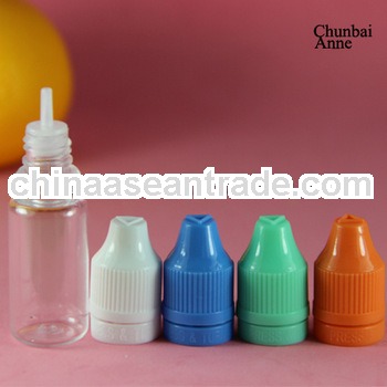 SGS/TUV certificated 10ml pet plastic dropper bottle pilferproof cap childproof
