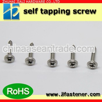 SUS316 cross recessed pan head tapping screw with collar