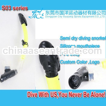 Semi-dry dive snorkel,professional china snorkelling set