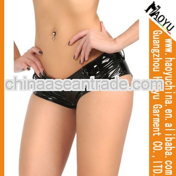 Sexy reliable quality elegant style fashionable design women leather shorts (HYS334)