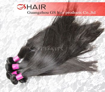 Silky straight AAAAA natural color brazilian myanmar human hair