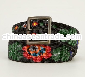 Simple design black beads belt