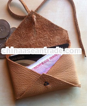 Small envelope leather slim card case