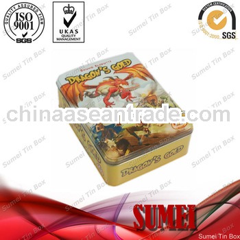 Small metal tin candy boxes hinge