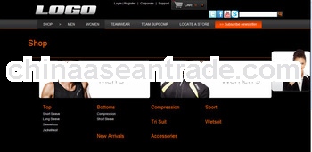 Sportswear online store design