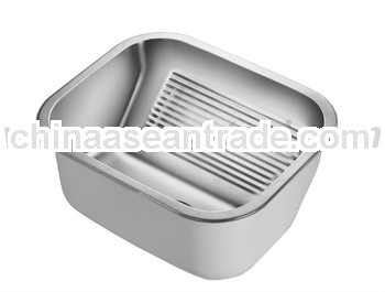 Stainless Steel Laundry Washing Sink with washboard design inside