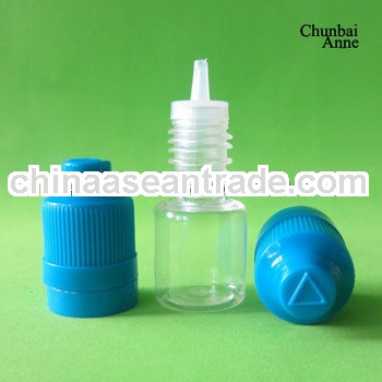 Stock now!! clear 5ml pet plastic dropper bottle with childproof tamper cap