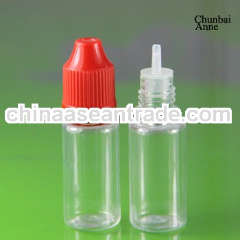 Stock now!! clear pet 10ml bottle child proof long tip