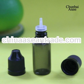 Stock now! vapor juice 10ml black pet bottles with childproof cap long tip
