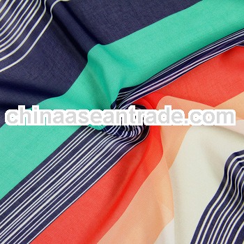 Stripe Printing Chiffon Fabric Textiles For Lady Shirt