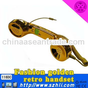 Style in time!Retro design Golden surface handset with adjustable volume botton 116DC