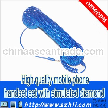 Stylish Retro design exquisite looking mobile phone handset fully covered up with imitated diamond 1