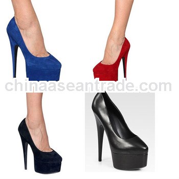 Suede Leather Platform Shoes Fantastic Women High-heeled Shoes
