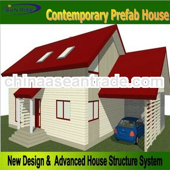 Sunrise certificated quality and fast install china prefabricated steel house cheap