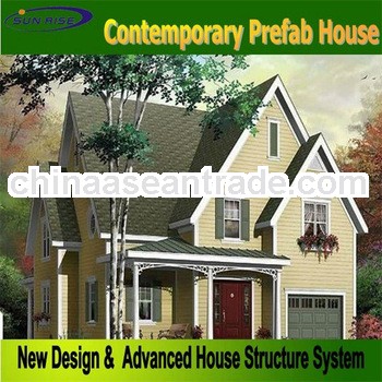 Sunrise certificated quality and fast install steel frame prefabricated house