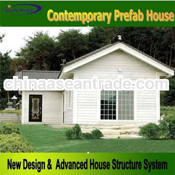 Sunrise ecnomic and new concept slope roof prefabricated house