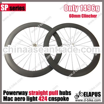 Super Light 700C Carbon Bike Wheel Clincher 60mm