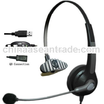 Super Pro call center usb headphone with microphone and volume HSM-900NPQDUSBC