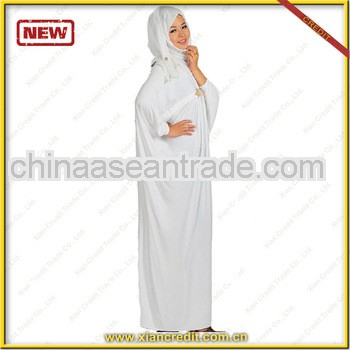 Top fabric white silk dress white muslim dress