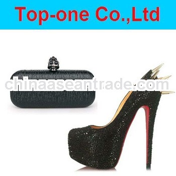Top-one evening women fashion crystal high heel pumps party shoes